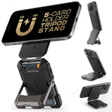 MagSafe 2-in-1 Magnetic Phone Stand Wallet – Adjustable Tripod